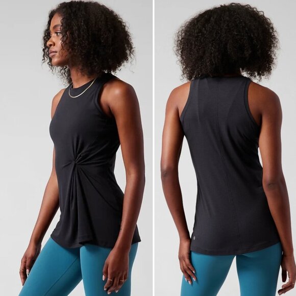 Athleta | Radiate Twist Tank In Black - Picture 3 of 13